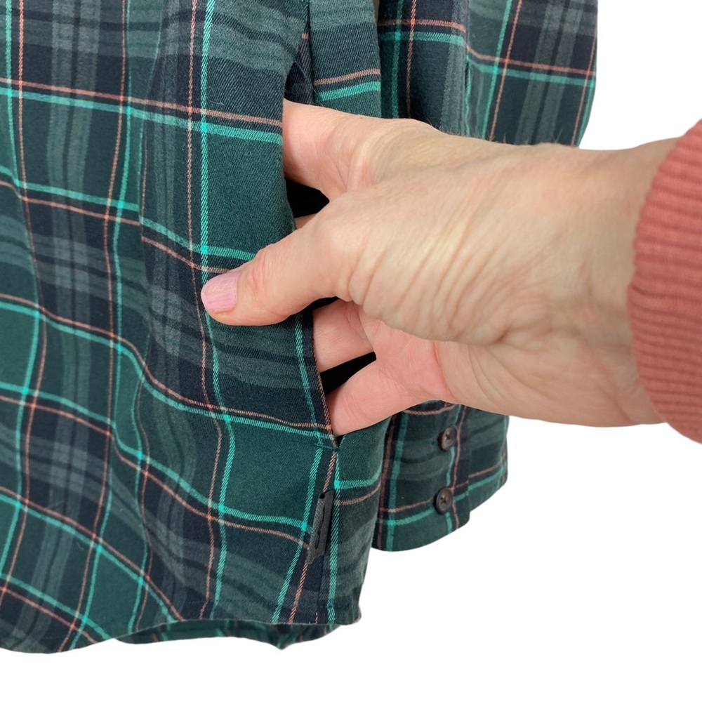 Outdoor Research Womens Shirt Size Large Cedar Cove Tunic Green Button Front - Picture 5 of 10